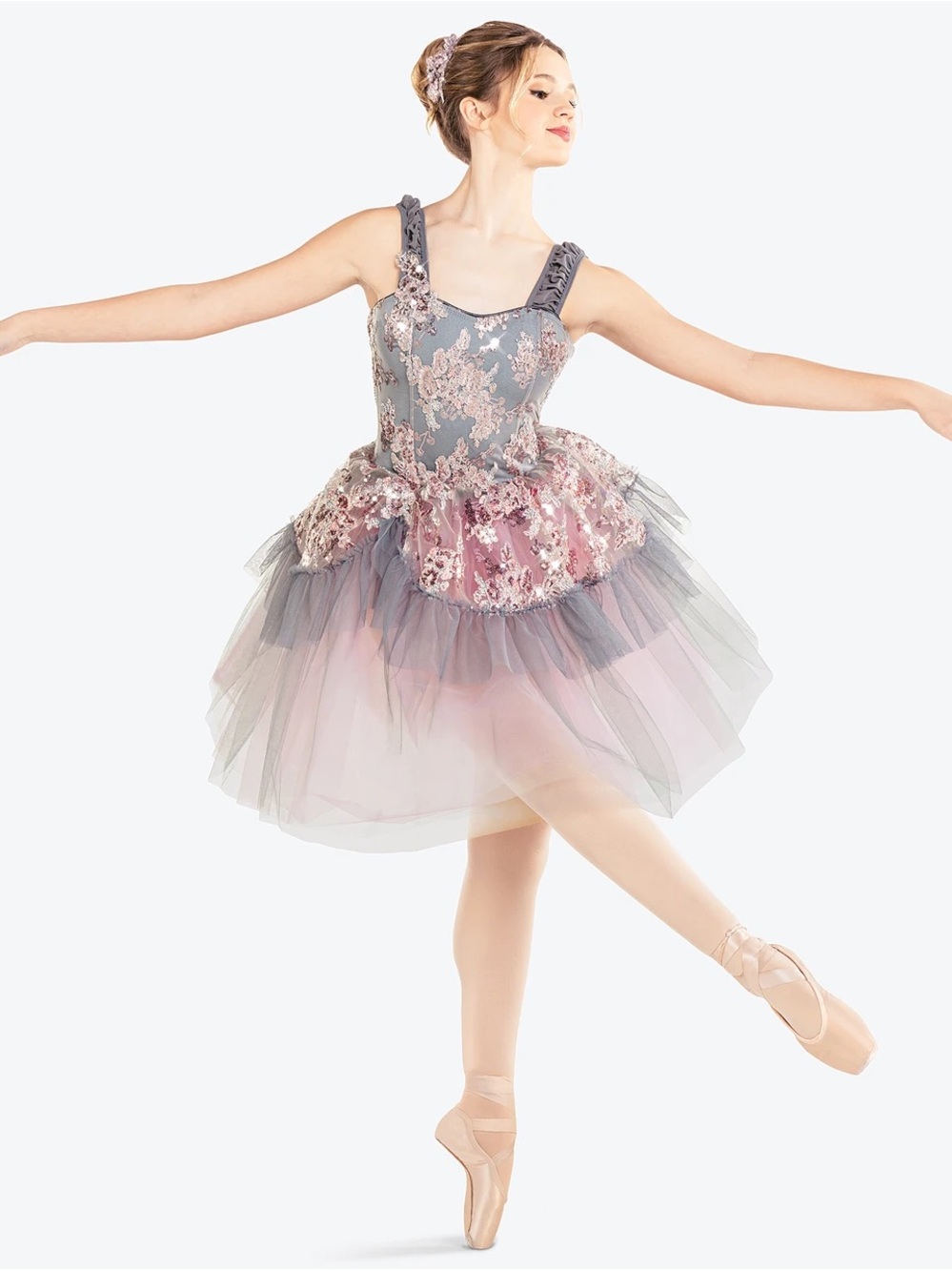 Revolution Dancewear Suddenly I See Costume Adult Small Dusty Mauve RC23894